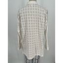 Nordstrom  Collection Oversized Button Up Tunic Shirt Sz S White Checked Cotton Photo 2