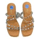 Nicole Miller  NY Sandals Womens 6.5 Coralinne Clear Studded Strappy Slip On Photo 2