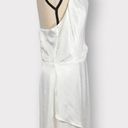 Socialite White Satin Cowl Neck Faux Wrap Mini Dress Women's Size XL NWT Photo 4