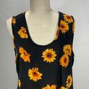 LuLaRoe Black Yellow Sunflower Print Tank Top Size 3XL Photo 1