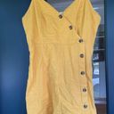 American Eagle Yellow Button Detail Sundress Photo 0