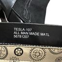 Demonia  Tesla Black Steampunk Heeled Boots with Skull Butterflies Photo 7