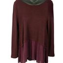 Umgee  oversized maroon boho skirted sweater small Photo 1