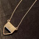 American Eagle Y2K  Yellow Citrine Crystal Triangle Necklace Photo 7