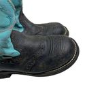 Justin Boots JUSTIN GYPSY Women's Leather Cowgirl Roper Boots Turquoise Black L9905 Size 7.5B Photo 1