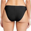 Robin Piccone  Yasmine Ribbed Bikini Bottoms in Black Size Medium NWT Photo 4