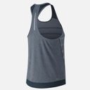 New Balance  Navy Blue Stripe Mesh Racerback Tank Top Medium Photo 1