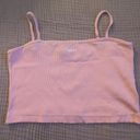 Nike Pink Ribbed Crop Top Size Medium Photo 0