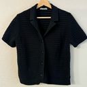 Everlane  100% Organic Cotton Crochet Knit Polo Button Up Collar Casual M Photo 0