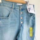 Skinny Girl  Jeans Size 27 / 4 High Rise 5 Button Fly Wide Leg Crop Stretch Jeans Photo 6