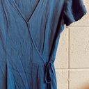 Lulus nwt  heart of marigold denim blue wrap maxi dress Photo 5