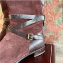 UGG Bordeaux Sheepskin Suede Mid Calf Deanna Boots size 8 Photo 1