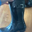 Hunter Black Glossy Rainboots Photo 3