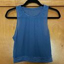 Zyia  Active Calm Blue Luxe Strappy Mesh Tank Top Photo 2