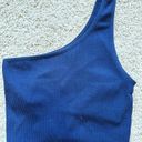 Lululemon Spiritual Gangster x Peloton Asymmetrical Ribbed Crop Tank Top Blue Size XS/S Photo 2