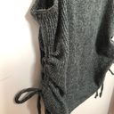 Gilly Hicks by Hollister Ruched Drawstring Gray Ribbed Cropped Tank Photo 3