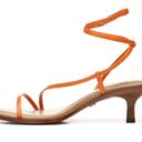 Sam Edelman NWT  orange leather sandals with kitten heel size 8 Photo 2