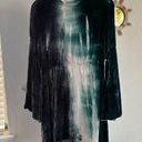 Chaser NEW  Velvet Pie Tie Dye Bell Sleeve Mock Neck Keyhole Back Mini Dress Photo 1