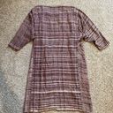 Giselle Shepatin Long Cardigan Knit Purple and Beige 1/2 Sleeve Size L/XL Size L Photo 2