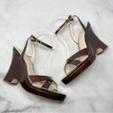 Jessica Simpson NEW  Jilly Bronze Metallic Platform Wedge Sandal Heels Brown 9.5 Photo 3