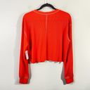 BP  Women's Orange Waffle Knit V-neck Oversized Long Sleeve Top Size M NWT Photo 7