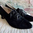 Salvatore Ferragamo Victorian Black Suede Lace Up Italian Booties Heels size 8 Photo 0