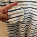 Faherty - Striped Blue White Cotton Blend Long Sleeve Scoop Neck Knit Top Photo 3