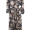 Unique Vintage  Plus Black & Pink Floral Print Farrah Flowy Maxi Dress Size 1X Photo 5