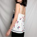 vintage 60s 70s white balloon print ruffle trim cami tank top Photo 10