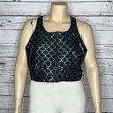 Torrid  Active Size 5 Iridescence Mermaid Light Support Zip Front Sports Bra Photo 0