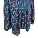 Style & Co  Womens Blue Long Sleeve Paisley Print Peasant Oversized Blouse Small Photo 6