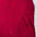 INC Vintage  petite red three pocket vest Photo 4