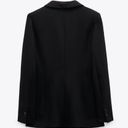 ZARA  DINNER TOXEDO Blazer Jacket w/ Satin Lapel Collar Long Sleeves Black S NEW Photo 11