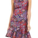 Natori Synthetic Floral Patchwork Jacquard Obi Dress in Violet Photo 0