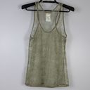 Max Mara Women's US Size 8 Sheer Army Green Silk Edge Lace Tank Top Blouse Shirt Photo 3