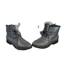 Sporto  Gray Hornet Leather Faux Fur Ankle Boots Women Sz 6 Photo 1