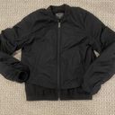 Athleta  Women's Black Wayfarer Blouson Bomber Jacket Pockets Size XXS Full Zip Photo 0