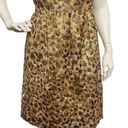 J.Crew  Women's Sz 4 Golden Brown Sheath Dress Leopard Print Bow Preppy Casual Photo 6