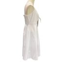 Wish  White V neck Swing Midi Dress bow & front Button NEW with TAGS Size large Photo 4