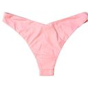 We Wore What  Delilah Mid-Rise Bikini Bottom Pink Size Large New With Tags Photo 3