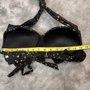 Tempt Me  Women's Medium Black with Gold Stars Halter Neck Bikini Swimsuit Photo 3