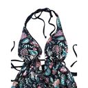 l*space  Liberty Floracopa Pamela One Piece Swimsuit Size 6 Floral Plunge Halter‎ Photo 6