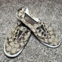 Coach  Womens Size 6.5B Katie Canvas Slip On Sneaker Brown Signature Shoes Photo 9