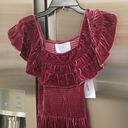 Hill House 💕💕 The Akilah Nap Dress ~ Burgundy Velvet Small S NWT Photo 9