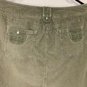 Talbots Corduroy Mini Pencil Skirt Womens Sz 12 Olive Green Pockets Photo 4