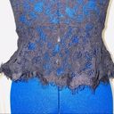 Forever 21  Black Lace Peplum Top Photo 6