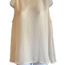 Who What Wear Who Wore What NWT Cream Semi Sheer Back Tie Blouse Sz L Photo 0