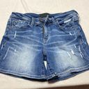 Buckle  Black distressed blue jean shorts fit 256 size 26 Photo 0