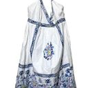 American Eagle  sundress sz 4/S Floral Peasant Halter Mini White Smocked Greece Photo 0