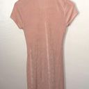 Vintage 90s Y2K grunge pink metallic button down collared dress M Size M Photo 4